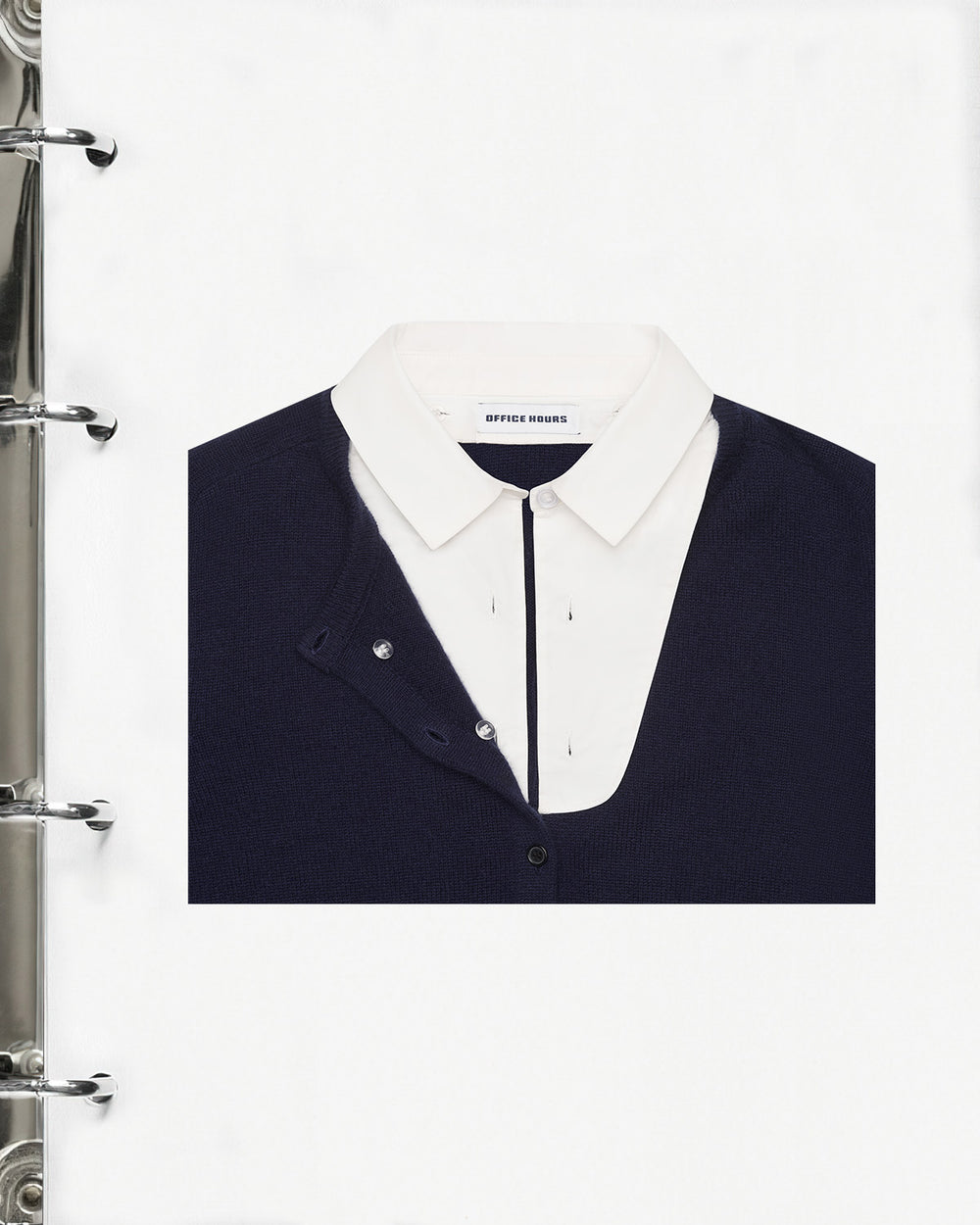 1200 Cardigan with Detachable Collar non-variant image 2