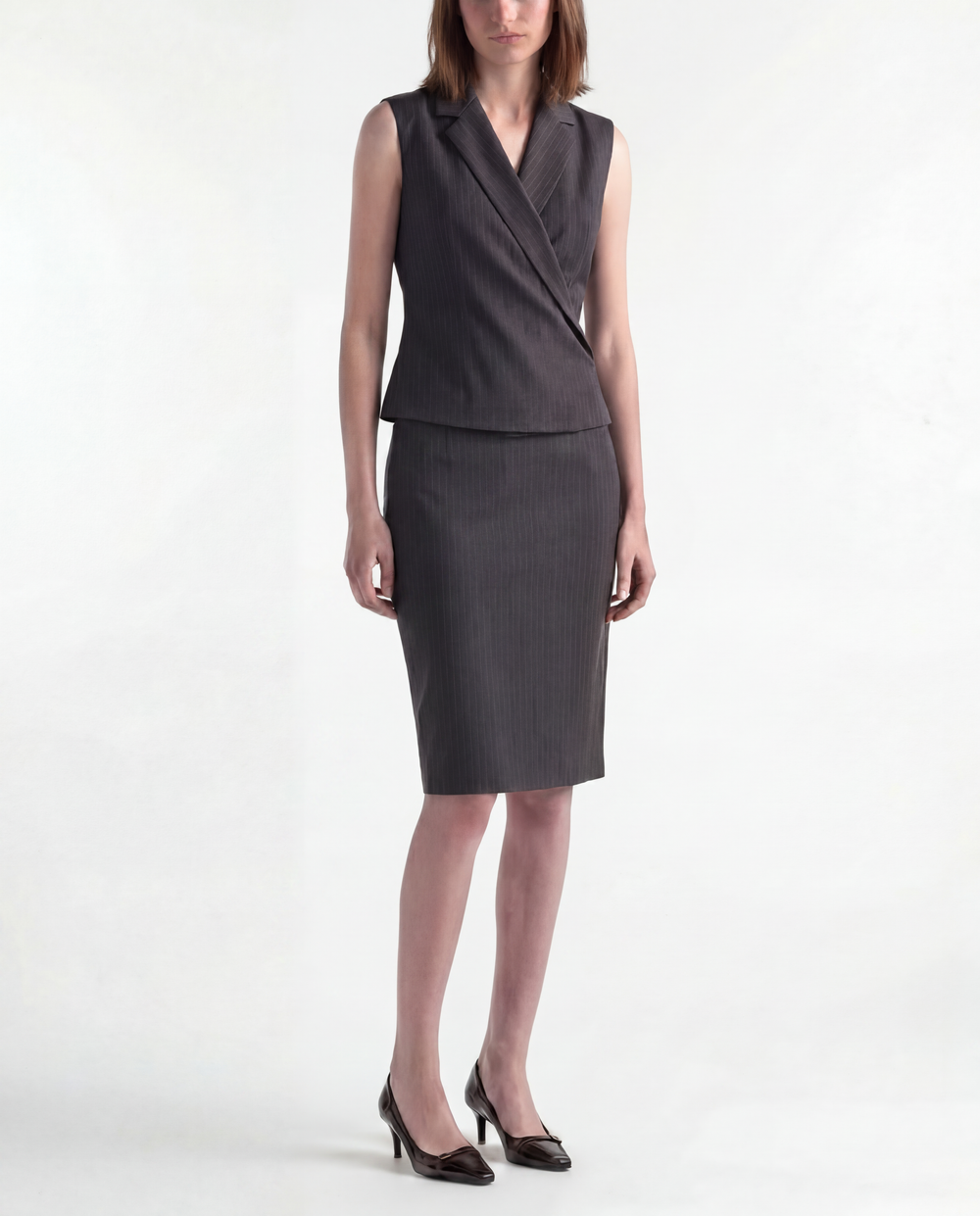 0900 Wool Grey Pencil Skirt non-variant image 3