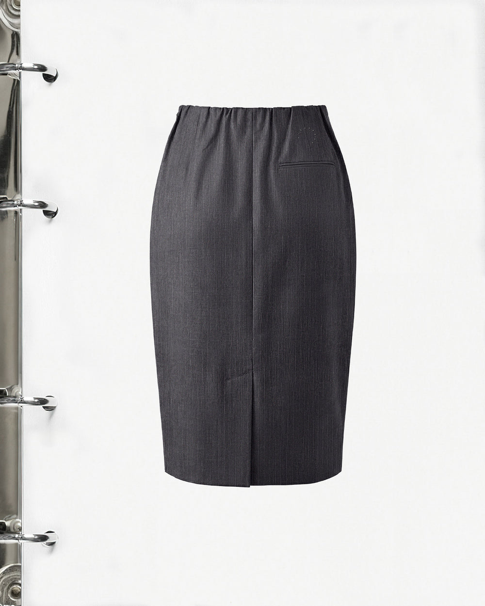 0900 Wool Grey Pencil Skirt non-variant image 2