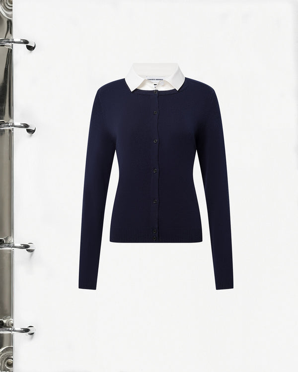 1200 Cardigan with Detachable Collar Product Card Image