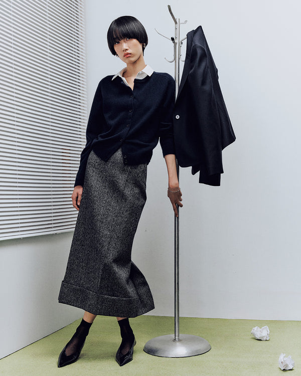 1200 Cardigan with Detachable Collar Product Card Hover Image